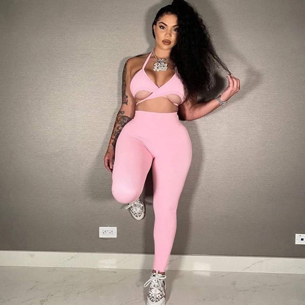 Two piece set in pink